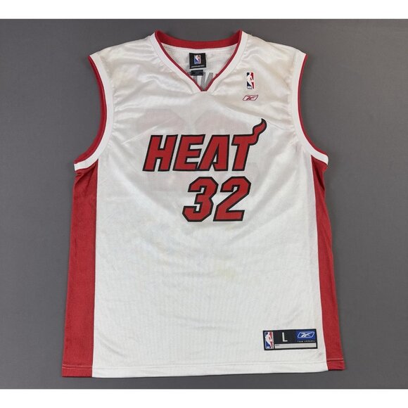 Vintage Y2K NBA Reebok Miami Heat #32 Shaquille Oneal Basketball Jersey Rare - Picture 1 of 13